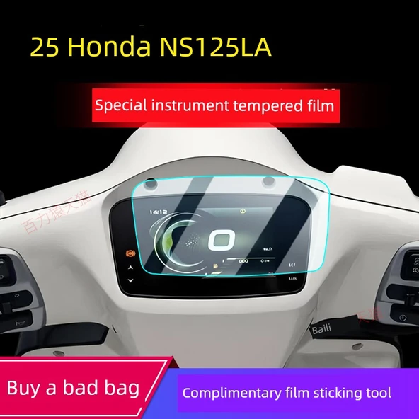 Honda NS125LA Gösterge Paneli Koruyucu - Patlamaya Dayanıklı, Parmak İzi Önleyici Temperli Film - 2 Adet - 3