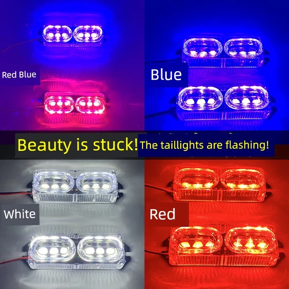 LED Motosiklet Arka Lamba - Beyaz Çift [12V-80V] - 5