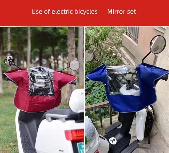 Elektrikli Motosiklet Gösterge Paneli Yağmurluğu - Mor Kalınlaştırılmış - 8
