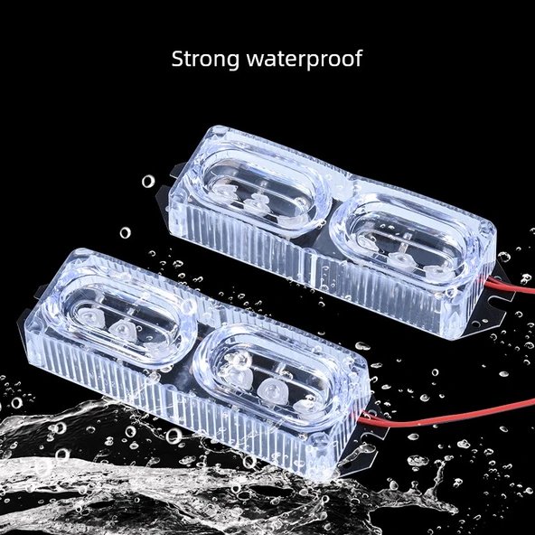 LED Motosiklet Arka Lamba - Beyaz Çift [12V-80V] - 4