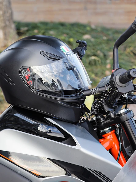 Şifreli Motosiklet Kilidi - Yeşil Alaşımlı Kablo - 1.5m - 5