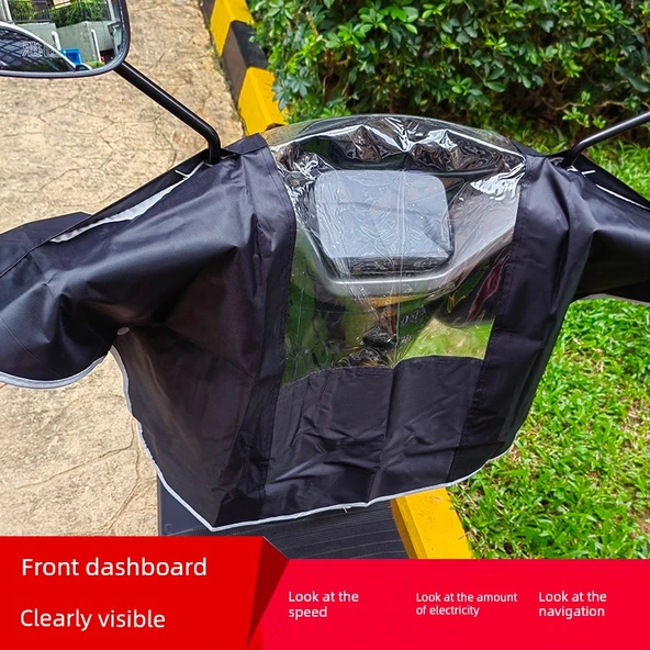 Elektrikli Motosiklet Gösterge Paneli Yağmurluğu - Mavi Kalınlaştırılmış - 3