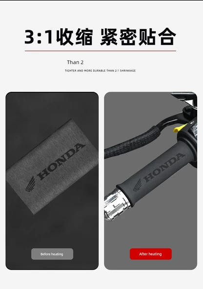 Motosiklet Isıyla Daralan Gidon Kılıfı Seti - Honda Çift - 11