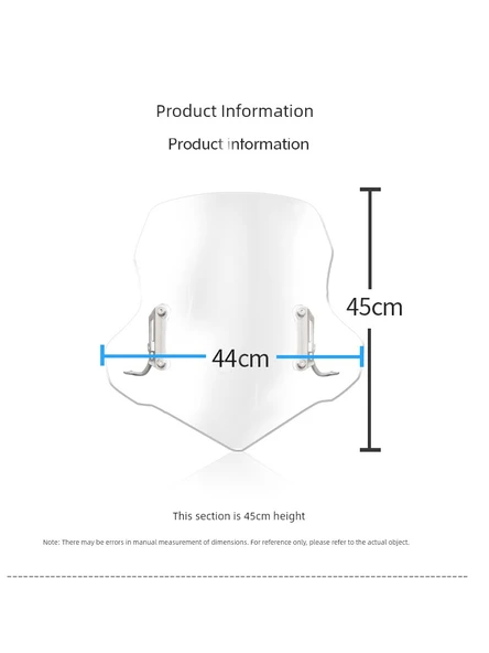 Motosiklet Ön Camı - 35cm Kahverengi (4.2mm İnce) - 5