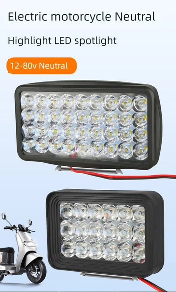Elektrikli Motosiklet LED Far Ampulü - 36 LED'li - 7