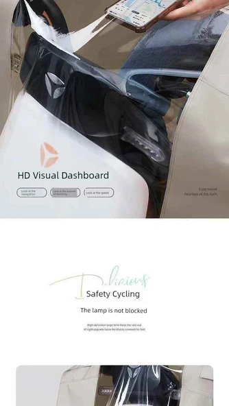 Motosiklet Yağmurluk Panço 4XL - Açık Koyu Yeşil - Oxford Kumaş - 7