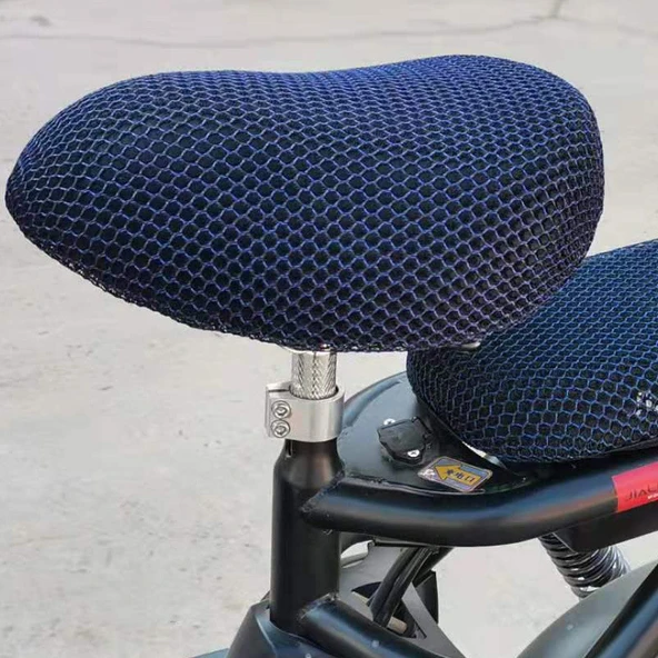 Nötr 3D Mavi Uçlu Motosiklet Scooter Katlanır Bisiklet Koltuk Kılıfı