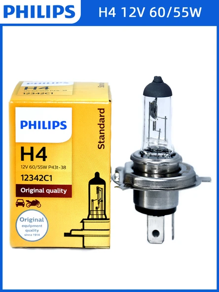 Philips H4 12V/100/90W Halojen Motosiklet Ampulü (Çin Üretimi) - 2