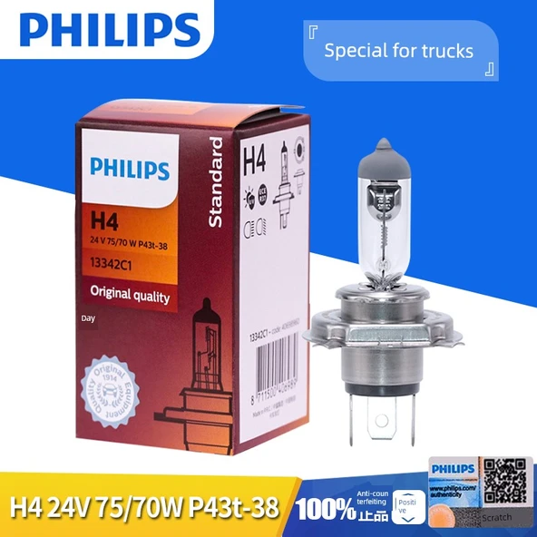 Philips H4 24V/75/70W Kamyon Halojen Far Ampulü (Çin Üretimi)