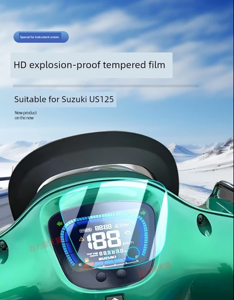 Suzuki US125 Motosiklet Ekran Koruyucu - Nano Yumuşak Film - 2 Adet - 6