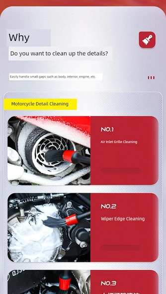 Motosiklet Motor Temizleme Fırçası - 5 Parça Yumuşak Temizleme Fırçası Seti - 8