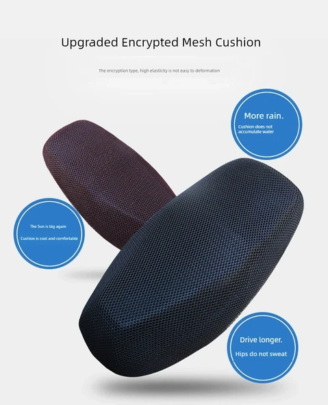 3D Elektrikli Motosiklet Koltuk Kılıfı - 3XL Beden - Renkli - 9