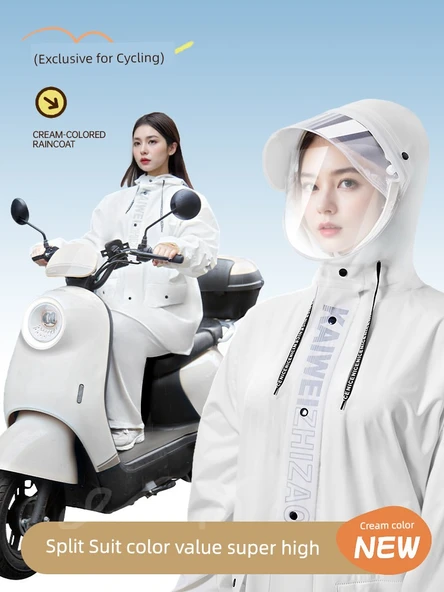 Elektrikli Motosiklet Yağmurluk Takımı - XL - Siyah - 2