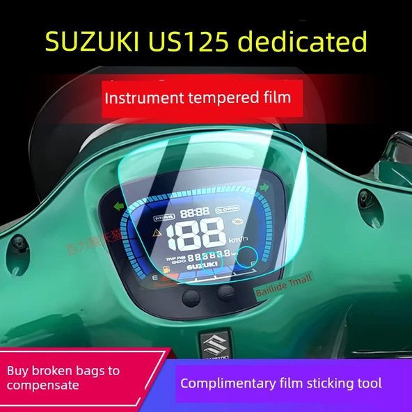 Suzuki US125 Motosiklet Ekran Koruyucu - Nano Yumuşak Film - 2 Adet - 2