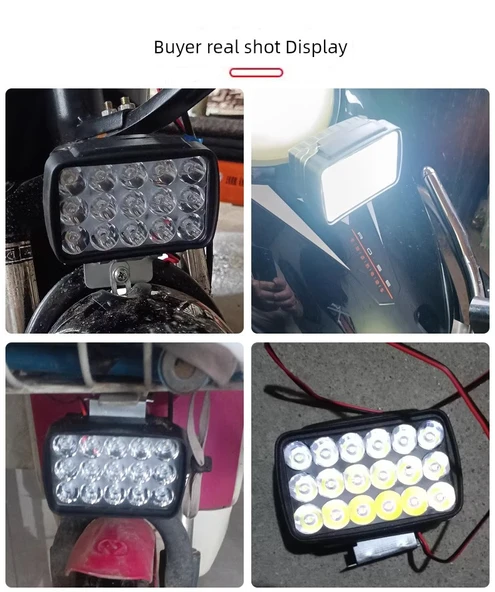 Elektrikli Motosiklet LED Far Ampulü - 36 LED'li - 10