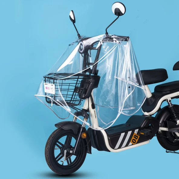 Elektrikli Motosiklet Yağmurluğu - Çevre Dostu, Aynasız, Açık, EVA