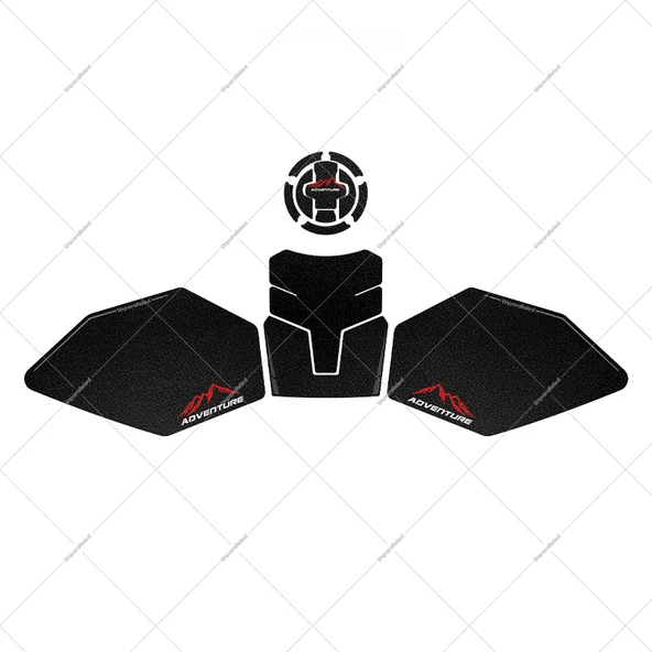DL250 Kalınlaştırılmış Yakıt Deposu Çizilme Önleyici Sticker - Minimalist Kırmızı Kalınlaştırılmış Buzlu