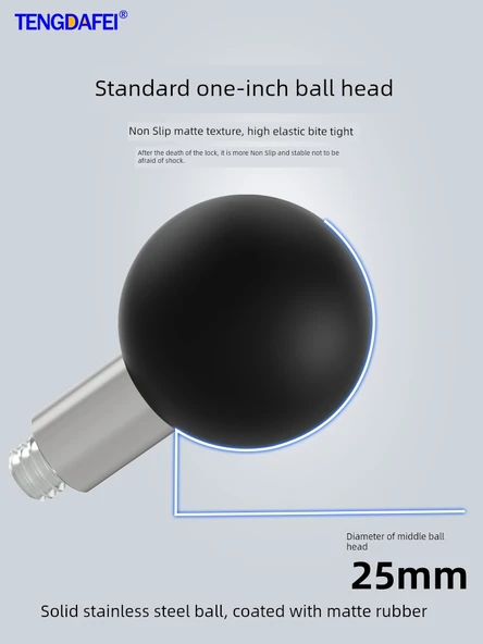 Motosiklet Telefon Tutucu - Eğimli Tabanlı 17mm Bilye Mafsallı - S96 - 5