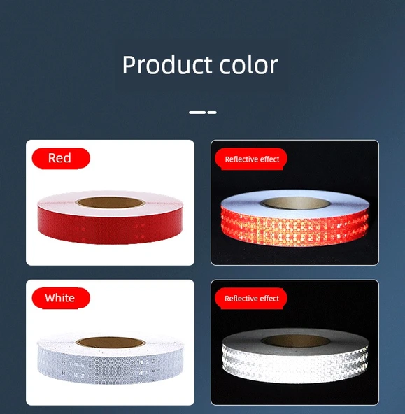 Motosiklet Kaskı Reflektörlü Uyarı Etiketi - 2cm Parlak Floresan Sarı 10 Metre - 7