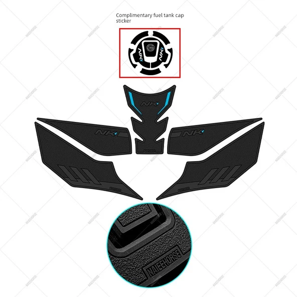 Spring Breeze 675NK Yakıt Depo Sticker - Mercan Mavi Seiko Kauçuk Mat