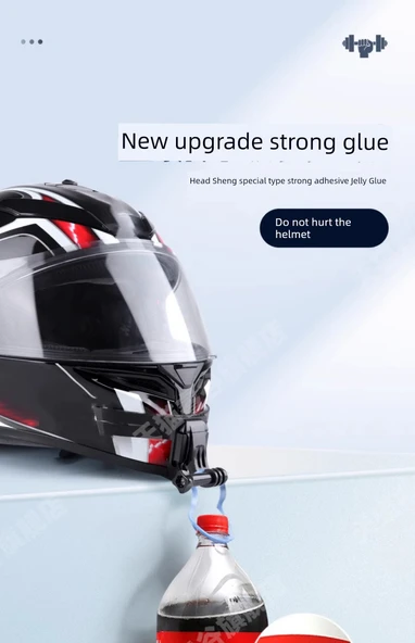 Motosiklet Kask Çene Montaj Telefon Tutucu - Mavi Kelebek Bükülebilir - 11