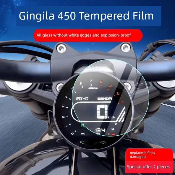 Benda Jinjila 350CVT Ekran Koruyucu - Patlamaya Dayanıklı, Parmak İzi Önleyici Temperli Film - 2 Adet - 2