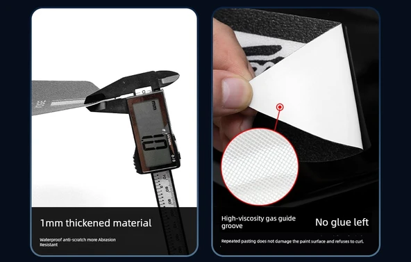 DL250 Kalınlaştırılmış Yakıt Deposu Çizilme Önleyici Sticker - Minimalist Sarı Kalınlaştırılmış Buzlu - 10