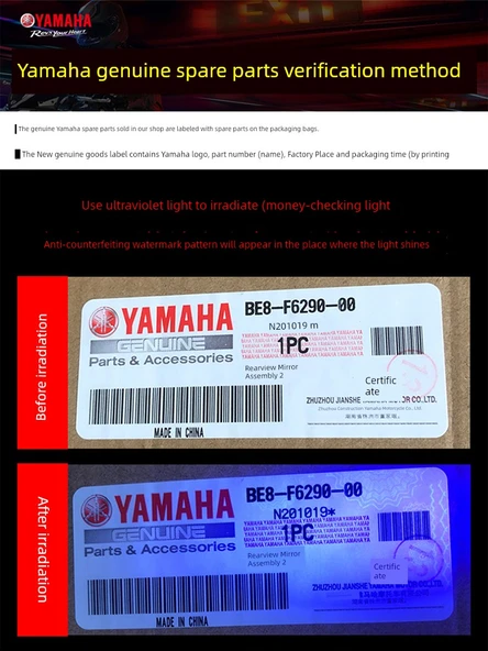 Yamaha AS125 Fuying Dikiz Ayna Seti [Orijinal, Sahteciliğe Karşı] - 10