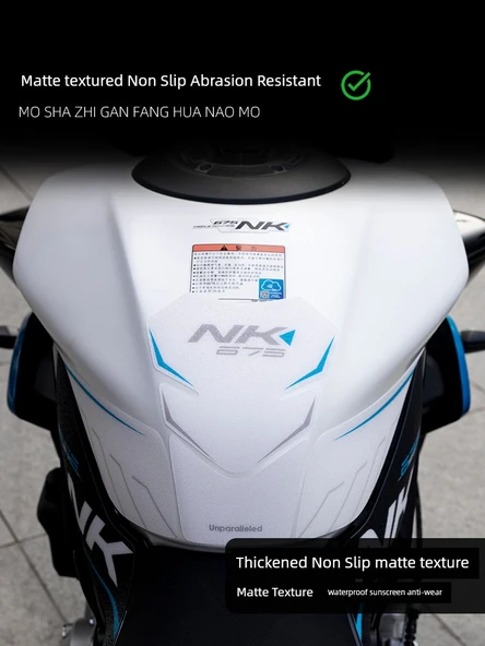 Spring Breeze 675NK Yakıt Depo Sticker - B- NK Beyaz Siyah Kalınlaştırılmış Buzlu Boya - 5