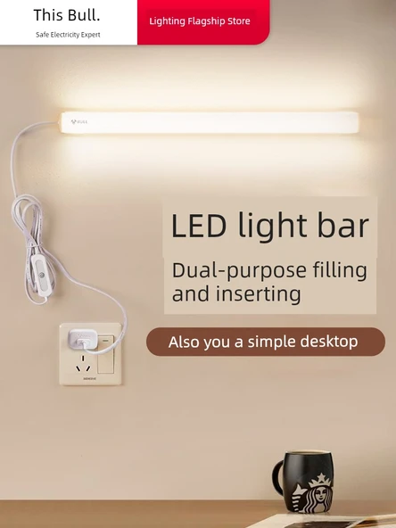 Mıknatıslı LED Masa Lambası 6W - 30cm - Sıcak Beyaz Işık - Anahtarlı - 3