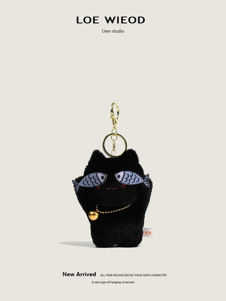Eşarplı Çanta Charm Kolye Ucu - Limon Sarısı - 4