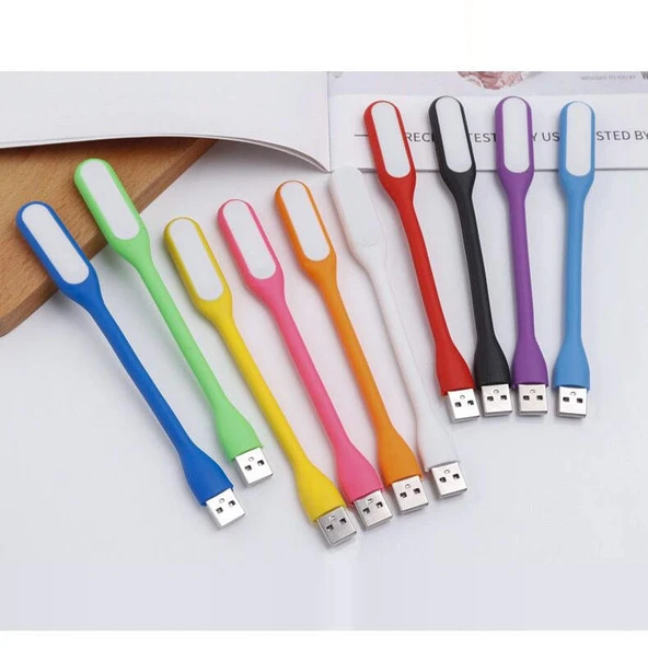 USB Mini LED Taşınabilir Lamba - Rastgele Renk - 10'lu Paket