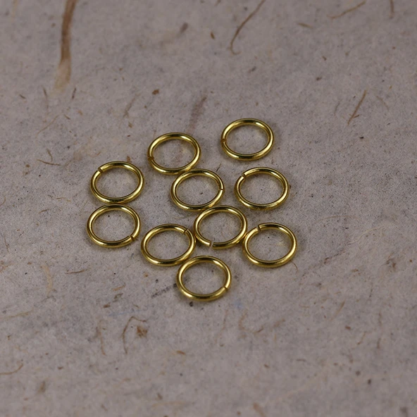 DIY Sarı Bakır Açık Halka - 1.0*8.0mm