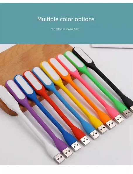 USB Mini LED Taşınabilir Lamba - Rastgele Renk - 5'li Paket - 11