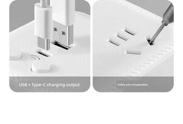 Yatak Odası Komodin Lambası - 401 Lamba [USB'li] Üç Renkli Dimleme - 9