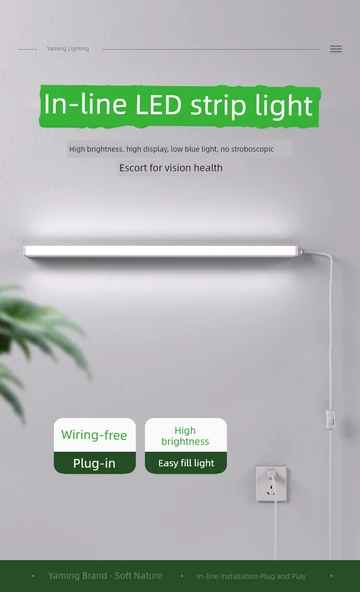 Takılabilir LED Masa Lambası - 30cm 7W Doğal Işık - Göz Koruma - 7