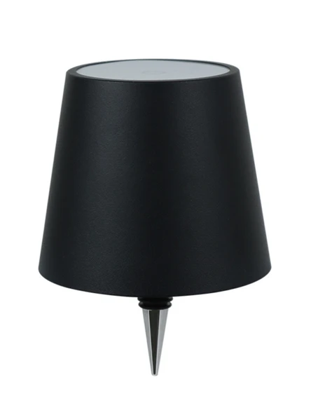 Şarap Şişesi Tasarımlı LED Masa Lambası - Siyah Alüminyum - USB Şarjlı - Dokunmatik Dimleme - TYPE C - Resim 6