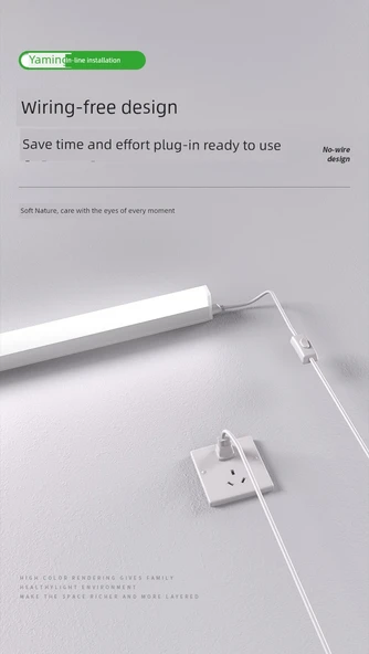 Takılabilir LED Masa Lambası - 60cm 10W Doğal Işık - Göz Koruma - 11