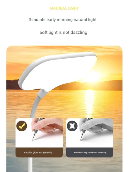 Yatak Odası Komodin Lambası - 401 Lamba [USB'li] Üç Renkli Dimleme - 4