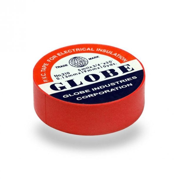 Globe Elektrik İzole Bandı Kırmızı 19mm  ( 1 Adet )