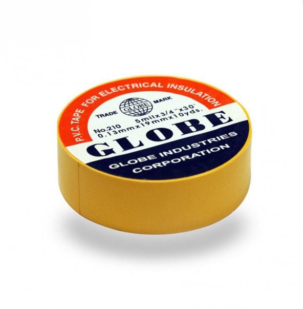 Globe Elektrik İzole Bandı Sarı 19mm ( 1 Adet )