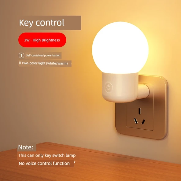 Anahtarlı LED Gece Lambası - 3W Parlak