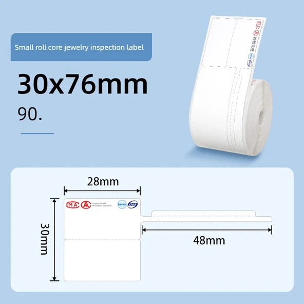 Takı Kontrol Etiketi - 30*76 Termal Yapışkanlı