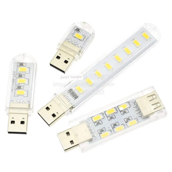 Mini Taşınabilir LED Masa Lambası - 2 Çift Taraflı LED Beyaz Işık + USB Xiaomi Lamba - 3
