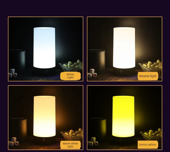 Şarjlı Bar Tipi LED Masa Lambası - Kademeli Anahtar, Buz Mavi Işık, Type-C Hızlı Şarj - 11