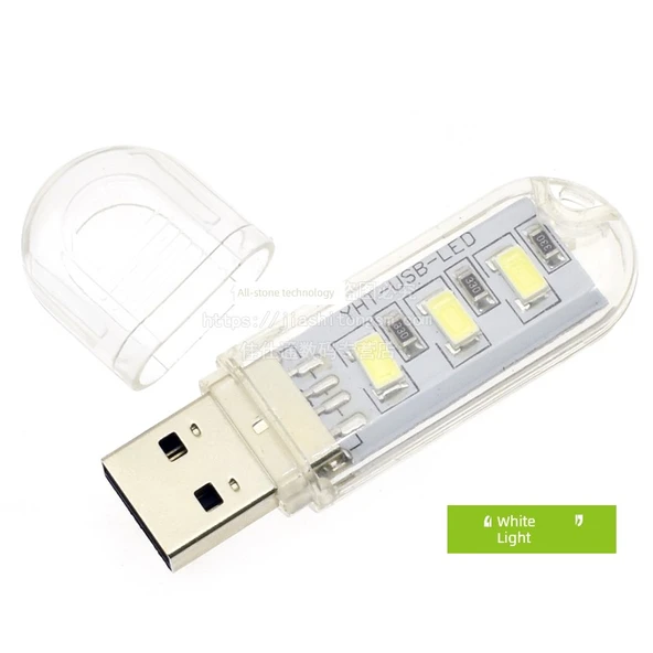 Mini Taşınabilir LED Masa Lambası - 3 LED Beyaz Işık