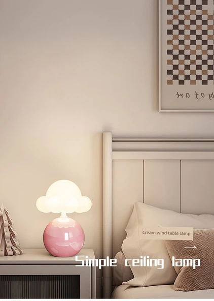 Mantar Masa Lambası - Pembe Küçük Mantar - 16cm - Sıcak Işık - Resim 7