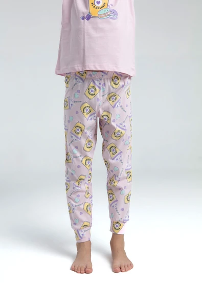14102 Toontoy Kız Çocuk Komple Baskılı Pijama Takım 14102 - 3