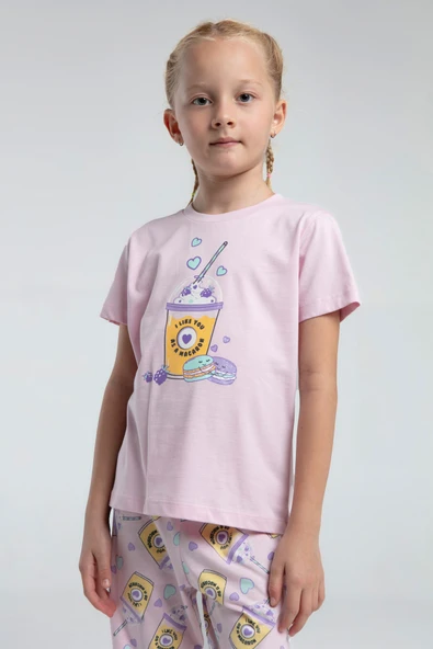 14102 Toontoy Kız Çocuk Komple Baskılı Pijama Takım 14102 - 2