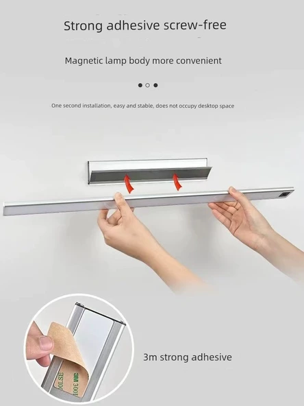 Duvara Monte LED Masa Lambası - 600mm, Üç Renk Sıcaklığı, Döner Tabanlı, Göz Koruma - 4